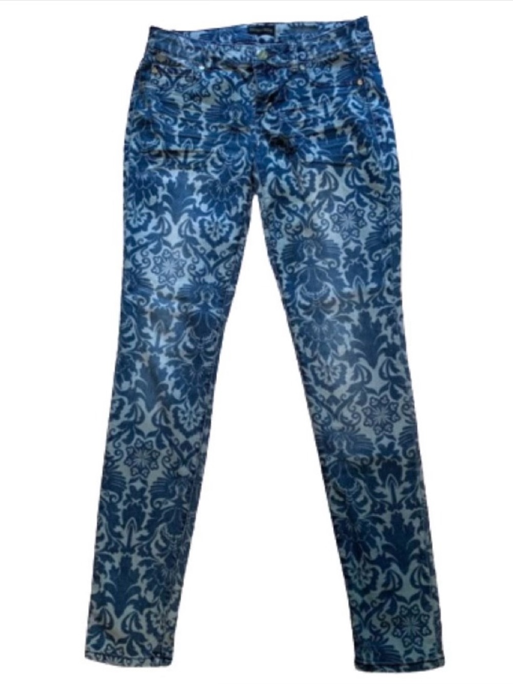 Sacred Virtue Denim Floral Print Skinny Juniors Jeggings 13 Juniors